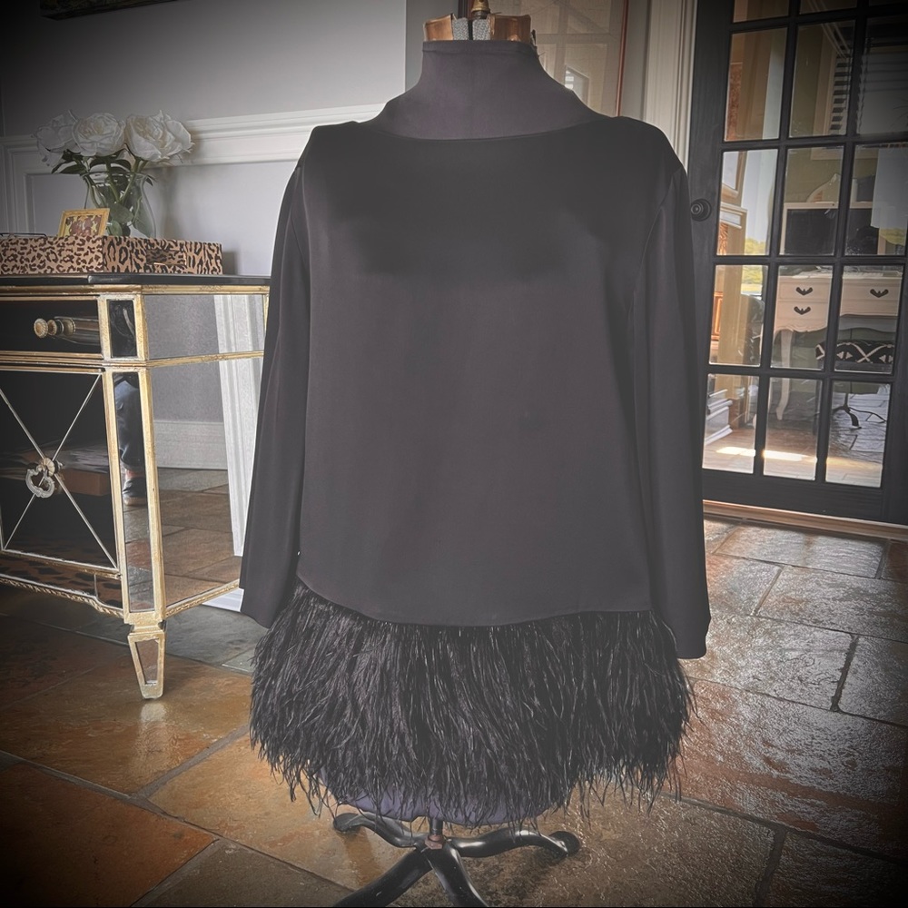 Vintage Kate Spade Feather Hem Top